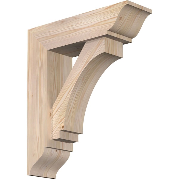 Ekena Millwork Imperial Traditional Smooth Bracket w/ Offset Brace, Douglas Fir, 7 1/2"W x 26"D x 30"H BKT0806X26X30IMP01SDF - main